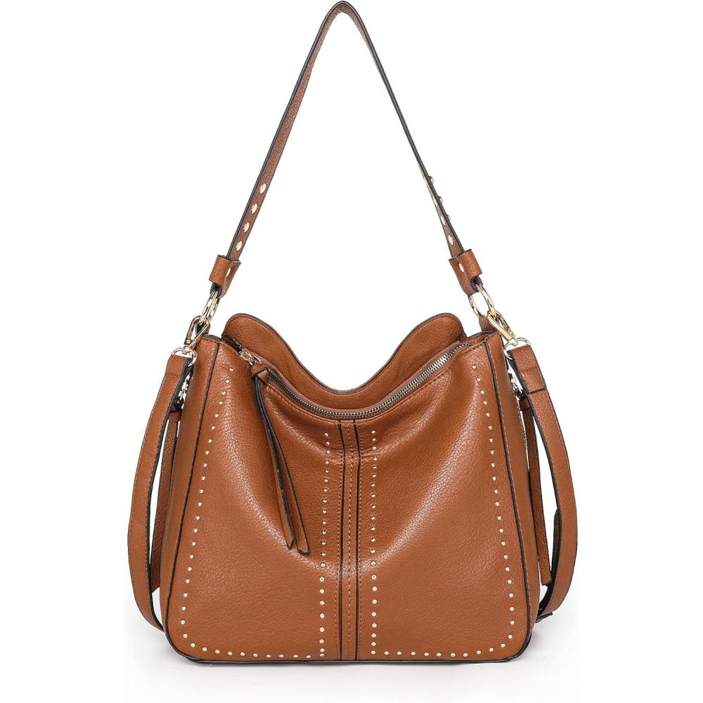 imageMontana West Purse Hobo Bags for Women Handbags Leather Cross Body Purses Totes Bag Brown