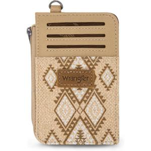 imageMontana West Wrangler Credit Card Holder Aztec Slim Wallet Keychain for Women Western Purse GiftsAztec Khaki
