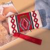 imageMontana West Wrangler Wristlet Wallet Western Wallets for Women Aztec Knitted Womens Wallet Large Capacity Ladies Wallet RFID Clutch Purse Credit Card Holder for WomenBurgundy
