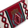 imageMontana West Wrangler Wristlet Wallet Western Wallets for Women Aztec Knitted Womens Wallet Large Capacity Ladies Wallet RFID Clutch Purse Credit Card Holder for WomenBurgundy