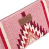 imageMontana West Wrangler Wristlet Wallet Western Wallets for Women Aztec Knitted Womens Wallet Large Capacity Ladies Wallet RFID Clutch Purse Credit Card Holder for WomenAngel Hot Pink