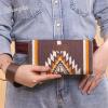 imageMontana West Wrangler Wristlet Wallet Western Wallets for Women Aztec Knitted Womens Wallet Large Capacity Ladies Wallet RFID Clutch Purse Credit Card Holder for WomenAngel Coffee