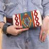 imageMontana West Wrangler Wristlet Wallet Western Wallets for Women Aztec Knitted Womens Wallet Large Capacity Ladies Wallet RFID Clutch Purse Credit Card Holder for WomenNavy Blue