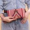 imageMontana West Wrangler Wristlet Wallet Western Wallets for Women Aztec Knitted Womens Wallet Large Capacity Ladies Wallet RFID Clutch Purse Credit Card Holder for WomenAngel Hot Pink