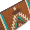 imageMontana West Wrangler Wristlet Wallet Western Wallets for Women Aztec Knitted Womens Wallet Large Capacity Ladies Wallet RFID Clutch Purse Credit Card Holder for WomenAngel Brown