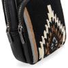 imageWrangler Aztec Sling Bag for Women Western Knitted Crossbody Purse and Chest Bag With Adjustable StrapAztec Black