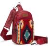imageWrangler Aztec Sling Bag for Women Western Knitted Crossbody Purse and Chest Bag With Adjustable StrapBred