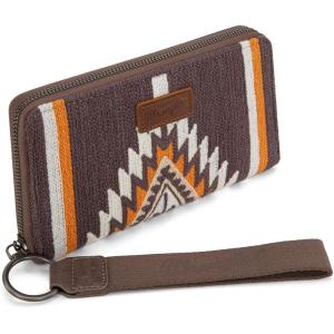 imageMontana West Wrangler Wristlet Wallet Western Wallets for Women Aztec Knitted Womens Wallet Large Capacity Ladies Wallet RFID Clutch Purse Credit Card Holder for WomenAngel Coffee