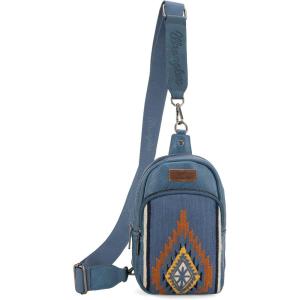 imageWrangler Aztec Sling Bag for Women Western Knitted Crossbody Purse and Chest Bag With Adjustable StrapAztecjean