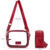 imageMontana West X Wrangler Clear Bag for Stadium Events Crossbody Purse for Concerts SportsRed