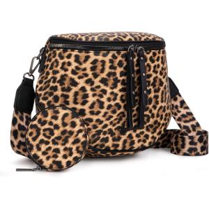 imageMontana West Large Crossbody Bags for Women Bum Bag Sling Purse with Adjustable StrapLargeleopard
