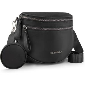 imageMontana West Large Crossbody Bags for Women Bum Bag Sling Purse with Adjustable StrapLargenylonblack