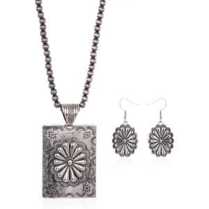 imageRustic Coutures Western Jewelry Set for Women Cowgirl Vintage Western Necklace EarringFCoffee