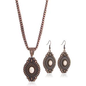 imageRustic Coutures Western Jewelry Set for Women Cowgirl Vintage Western Necklace EarringGWhite