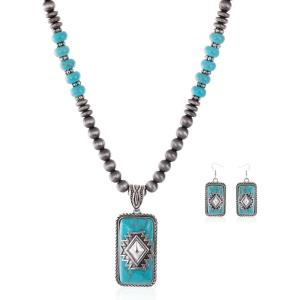 imageRustic Coutures Western Jewelry Set for Women Cowgirl Vintage Western Necklace EarringWCoffee