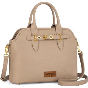 imageWrangler Tote Bags for Women Medium Crossbody Purse for Ladies Soft Designer Tophandle HandbagsKhaki