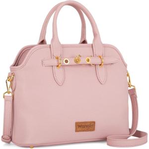 imageWrangler Tote Bags for Women Medium Crossbody Purse for Ladies Soft Designer Tophandle HandbagsPink