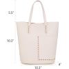 imageMontana West Small Bucket Purses for Women Top Handle Purses and Satchel Handbags with Cosmetic BagBeige