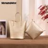 imageMontana West Small Bucket Purses for Women Top Handle Purses and Satchel Handbags with Cosmetic BagGold