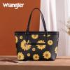 imageMontana West Wrangler Purse for Women Sunflower Print Tote Bag Western Floral Shoulder BagBlack