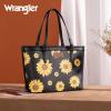 imageMontana West Wrangler Purse for Women Sunflower Print Tote Bag Western Floral Shoulder BagBlack