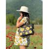 imageMontana West Wrangler Purse for Women Sunflower Print Tote Bag Western Floral Shoulder BagBlack