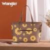imageMontana West Wrangler Purse for Women Sunflower Print Tote Bag Western Floral Shoulder BagKhaki