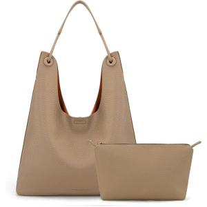 imageMontana West Hobo Bag for Women Shoulder Purse Handbags with Detachable Makeup BagCamel