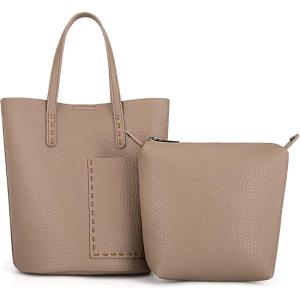 imageMontana West Small Bucket Purses for Women Top Handle Purses and Satchel Handbags with Cosmetic BagCamel