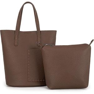 imageMontana West Small Bucket Purses for Women Top Handle Purses and Satchel Handbags with Cosmetic BagCoffee