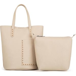 imageMontana West Small Bucket Purses for Women Top Handle Purses and Satchel Handbags with Cosmetic BagKhaki