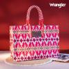 imageMontana West Wrangler Tote Bag Western Satchel Bags for Women with Braided Rope HandlesAztec Hot Pink