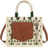 imageMontana West Wrangler Tote Bag Western Satchel Bags for Women with Braided Rope HandlesBeige