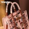 imageMontana West Wrangler Tote Bag Western Satchel Bags for Women with Braided Rope HandlesCowgirl Pink