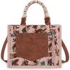 imageMontana West Wrangler Tote Bag Western Satchel Bags for Women with Braided Rope HandlesCowgirl Pink