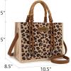 imageMontana West Wrangler Tote Bag Western Satchel Bags for Women with Braided Rope HandlesLeopard Brown Pu Strap
