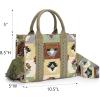 imageWrangler Boho Tote Bag Aztec Top Handle Handbags and PursesA Guitar Strapgreen