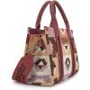 imageWrangler Boho Tote Bag Aztec Top Handle Handbags and PursesA Guitar Strappink