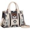imageWrangler Boho Tote Bag Aztec Top Handle Handbags and PursesFlatblack