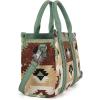 imageWrangler Boho Tote Bag Aztec Top Handle Handbags and PursesFlatgreen