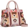 imageWrangler Boho Tote Bag Aztec Top Handle Handbags and PursesFlatpink