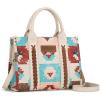 imageWrangler Boho Tote Bag Aztec Top Handle Handbags and PursesFlattan