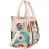 imageWrangler Boho Tote Bag Aztec Top Handle Handbags and PursesFlattan