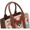 imageWrangler Boho Tote Bag Aztec Top Handle Handbags and PursesSherpa Brown