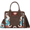 imageWrangler Boho Tote Bag Aztec Top Handle Handbags and PursesSherpa Coffeewide Strap
