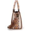 imageWrangler Tote Bag for Women Western Retro Purse Top Handle Handbags with Aztec StrapAazteccoffee and Angel White