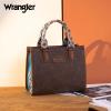 imageWrangler Tote Bag for Women Western Retro Purse Top Handle Handbags with Aztec StrapAazteccoffee and Turquoise