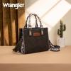imageWrangler Tote Bag for Women Western Retro Purse Top Handle Handbags with Aztec StrapAaztecdark Black