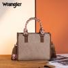 imageWrangler Tote Bag for Women Western Retro Purse Top Handle Handbags with Aztec StrapAazteckhaki