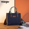 imageWrangler Tote Bag for Women Western Retro Purse Top Handle Handbags with Aztec StrapAnavy Blue